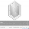 New Trendy New Soleo Black 100x80x195 cm kabina prostokątna wspornik skośny przejrzyste D-0232A/D-0114B